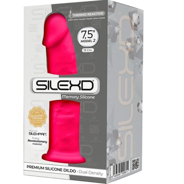 SILEXD - MODÈLE 2 PÉNIS RÉALISTE PREMIUM SILEXPAN SILICONE FUCHSIA 19 CM-SILEXD-sextoys-lingerie-bdsm-hygiène-sexshop