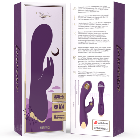 TREASURE - LAURENCE LAPIN VIBRATEUR WATCHME TECHNOLOGIE SANS FIL COMPATIBLE-TREASURE-sextoys-lingerie-bdsm-hygiène-sexshop