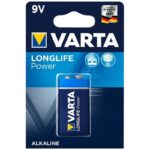 VARTA – PILE ALCALINE LONGLIFE POWER 9V LR61 1 UNITÉ