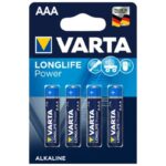 VARTA - PILE ALCALINE LONGLIFE POWER AAA LR03 4 UNITÉ-VARTA-sextoys-lingerie-bdsm-hygiène-sexshop