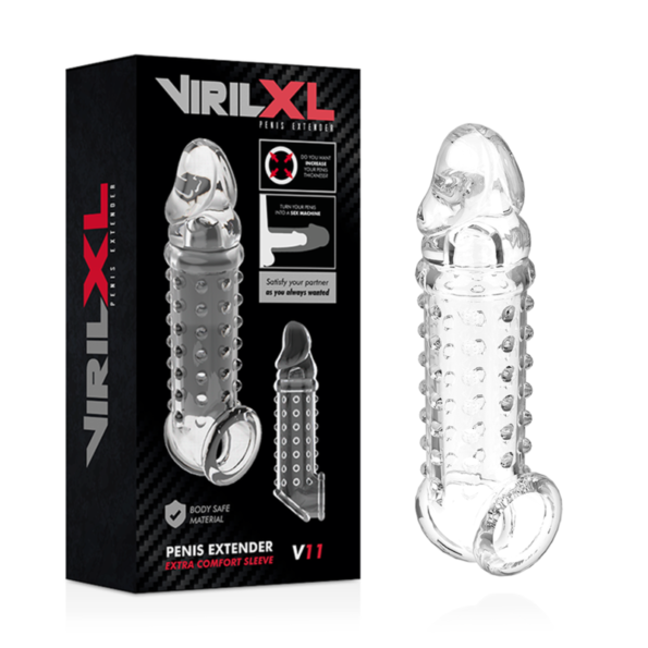 VIRILXL - EXTENSION DE PÉNIS ET GAINE V11 TRANSPARENTE-VIRILXL-sextoys-lingerie-bdsm-hygiène-sexshop