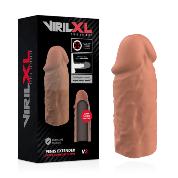 VIRILXL - EXTENSION DE PÉNIS MARRON EN SILICONE LIQUIDE V3-VIRILXL-sextoys-lingerie-bdsm-hygiène-sexshop