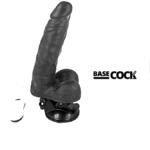 BASECOCK – VIBRATEUR ARTICULABLE TÉLÉCOMMANDE NOIR 21 CM -O- 5 CM