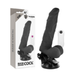 BASECOCK – VIBRATEUR ARTICULABLE TÉLÉCOMMANDE NOIR 21 CM -O- 5 CM