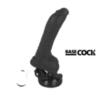 BASECOCK – VIBRATEUR RÉALISTE TÉLÉCOMMANDE NOIR 19 CM -O- 4 CM