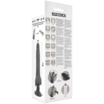 BASECOCK – VIBRATEUR RÉALISTE TÉLÉCOMMANDE NOIR 19 CM -O- 4 CM