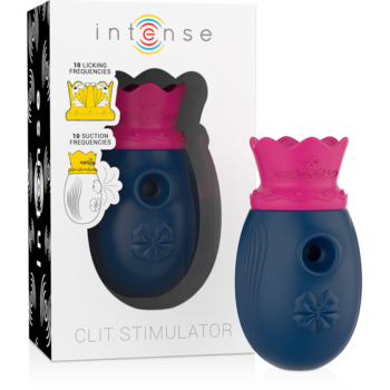 INTENSE - STIMULATEUR CLIT 10 FRÉQUENCES DE LÉCHAGE ET D''ASPIRATION - BLEU-INTENSE-sextoys-lingerie-bdsm-hygiène-sexshop