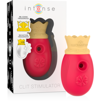 INTENSE - STIMULATEUR CLIT 10 FRÉQUENCES DE LÉCHAGE ET D''ASPIRATION - ROUGE-INTENSE-sextoys-lingerie-bdsm-hygiène-sexshop