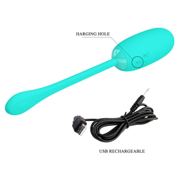 PRETTY LOVE - JULIUS OEUF VIBRANT IMPERMÉABLE-RECHARGEABLE AQUA VERT-PRETTY LOVE SMART-sextoys-lingerie-bdsm-hygiène-sexshop