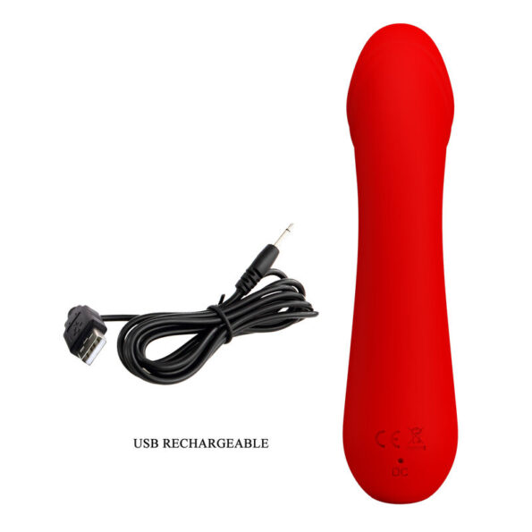 PRETTY LOVE - VIBRATEUR RECHARGEABLE CETUS ROUGE-PRETTY LOVE SMART-sextoys-lingerie-bdsm-hygiène-sexshop