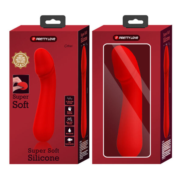 PRETTY LOVE - VIBRATEUR RECHARGEABLE CETUS ROUGE-PRETTY LOVE SMART-sextoys-lingerie-bdsm-hygiène-sexshop