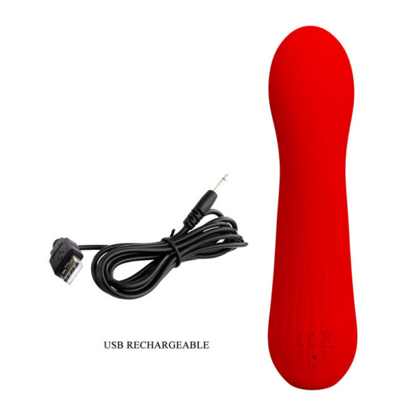 PRETTY LOVE - VIBRATEUR RECHARGEABLE FAUN ROUGE-PRETTY LOVE SMART-sextoys-lingerie-bdsm-hygiène-sexshop