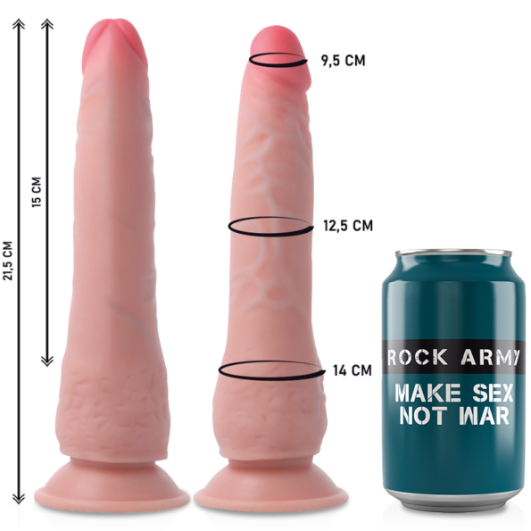 ROCKARMY - HARNAIS + CRUSADER DOUBLE DENSITÉ 21.5 CM -O- 4.46 CM-ROCK ARMY-sextoys-lingerie-bdsm-hygiène-sexshop