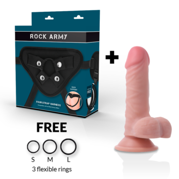 ROCKARMY - HARNAIS + PANZER DOUBLE DENSITE 17 CM -O- 4.46 CM-ROCK ARMY-sextoys-lingerie-bdsm-hygiène-sexshop