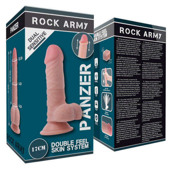 ROCKARMY - PANZER DOUBLE DENSITÉ 17 CM -O- 4.46 CM-ROCK ARMY-sextoys-lingerie-bdsm-hygiène-sexshop