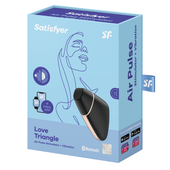 SATISFYER - STIMULATEUR ET VIBRATEUR AIR LOVE TRIANGLE NOIR-SATISFYER CONNECT-sextoys-lingerie-bdsm-hygiène-sexshop