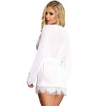 SUBBLIME – BABYDOLL BLANC MANCHES LONGUES  FRANGES L / XL