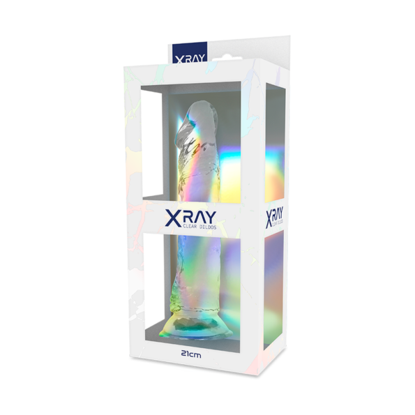 X RAY - HARNAIS + BITE TRANSPARENT 21 CM -O- 4 CM-X RAY-sextoys-lingerie-bdsm-hygiène-sexshop
