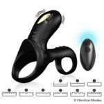 ARMONY - ANNEAU VIBRATEUR DOUBLE RANGER POUR COUPLES NOIR-ARMONY FOR HIM-sextoys-lingerie-bdsm-hygiène-sexshop