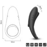 ARMONY – ANNEAU VIBRATEUR SHARK POUR COUPLES TÉLÉCOMMANDE NOIR