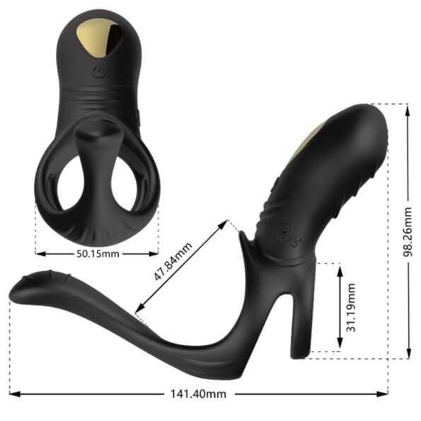 ARMONY - JOY JUMPER RING VIBRATEUR POUR COUPLES & TÉLÉCOMMANDE ANAL PLUG NOIR-ARMONY FOR HIM-sextoys-lingerie-bdsm-hygiène-sexshop