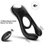 ARMONY – VEYRON DOUBLE VIBRATEUR ANNEAU JOUET POUR COUPLES TÉLÉCOMMANDE NOIR