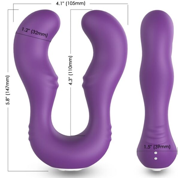 ARMONY - VIBRATEUR SERAPH DOUBLE TÉLÉCOMMANDE VIOLET-ARMONY VIBRATORS-sextoys-lingerie-bdsm-hygiène-sexshop