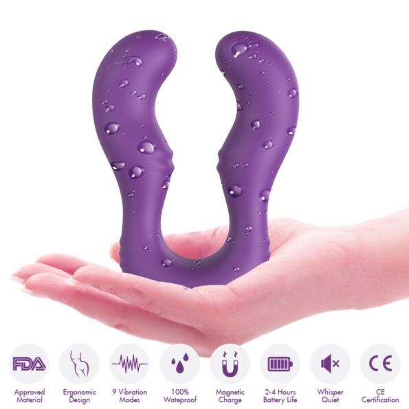 ARMONY - VIBRATEUR SERAPH DOUBLE TÉLÉCOMMANDE VIOLET-ARMONY VIBRATORS-sextoys-lingerie-bdsm-hygiène-sexshop