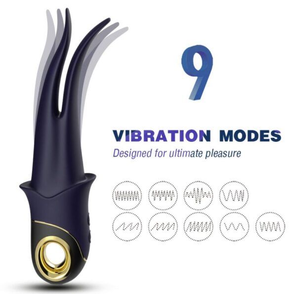 ARMONY - VIBRATEUR SHADOW DOUBLE TÊTE TEASING BLEU-ARMONY VIBRATORS-sextoys-lingerie-bdsm-hygiène-sexshop