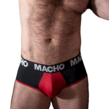 MACHO - MS26N SLIP NOIR/ROUGE L-MACHO UNDERWEAR-sextoys-lingerie-bdsm-hygiène-sexshop