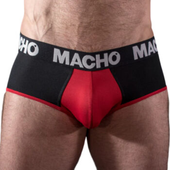 MACHO - MS26N SLIP NOIR/ROUGE M-MACHO UNDERWEAR-sextoys-lingerie-bdsm-hygiène-sexshop