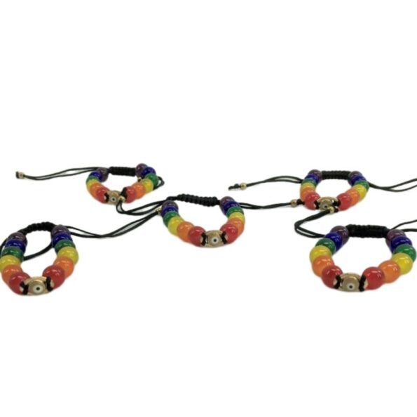 PRIDE - BRACELET AVEC OEIL TURC ET DRAPEAU LGBT-PRIDE-sextoys-lingerie-bdsm-hygiène-sexshop