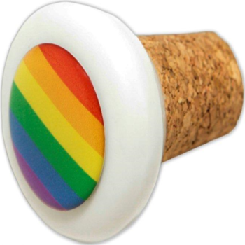 PRIDE - ROUND CORK CERAMIC STOPPER WITH LGBT FLAG-PRIDE-sextoys-lingerie-bdsm-hygiène-sexshop