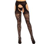 LEG AVENUE – BAS JARRETIÈRE DENTELLE NOIR