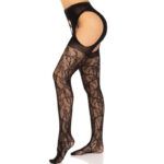 LEG AVENUE – BAS JARRETIÈRE DENTELLE NOIR