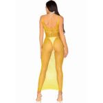 LEG AVENUE – ROBE LONGUE FILET JAUNE TAILLE UNIQUE