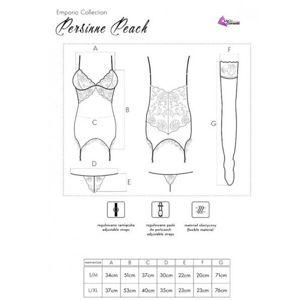 LIVCO CORSETTI FASHION - ENSEMBLE PERSINNE PÊCHE CORSET + CULOTTE + BAS-LIVCO CORSETTI SETS-sextoys-lingerie-bdsm-hygiène-sexshop