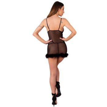 LIVCO CORSETTI FASHION - ENSEMBLE ZERUNAM BABYDOLL + STRING NOIR-LIVCO CORSETTI SETS-sextoys-lingerie-bdsm-hygiène-sexshop