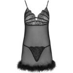 LIVCO CORSETTI FASHION – ENSEMBLE ZERUNAM BABYDOLL + STRING NOIR