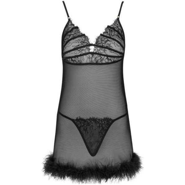 LIVCO CORSETTI FASHION - ENSEMBLE ZERUNAM BABYDOLL + STRING NOIR-LIVCO CORSETTI SETS-sextoys-lingerie-bdsm-hygiène-sexshop