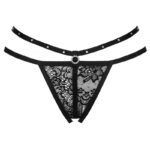 LIVCO CORSETTI FASHION – STRING NOMADE SANS CROTCHLESS NOIR