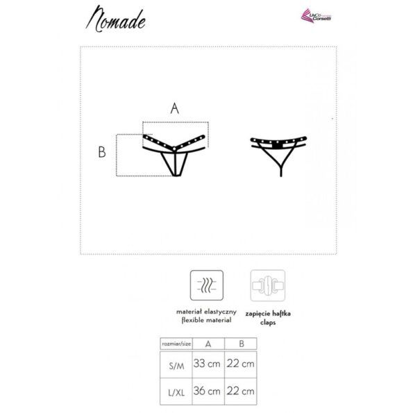 LIVCO CORSETTI FASHION - STRING NOMADE SANS CROTCHLESS NOIR-LIVCO CORSETTI PANTIES-sextoys-lingerie-bdsm-hygiène-sexshop