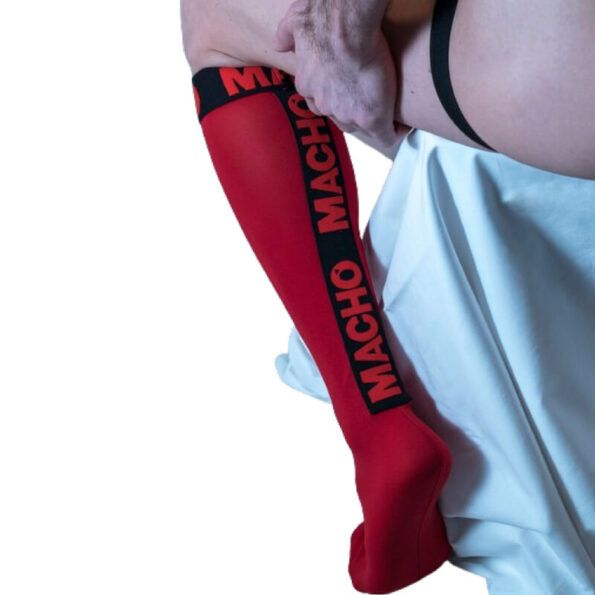 MACHO - CHAUSSETTES FINES TAILLE UNIQUE ROUGE-MACHO UNDERWEAR-sextoys-lingerie-bdsm-hygiène-sexshop