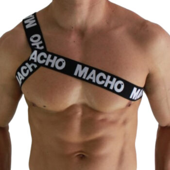 MACHO - HARNAIS ROMAIN BLANC S/M-MACHO UNDERWEAR-sextoys-lingerie-bdsm-hygiène-sexshop