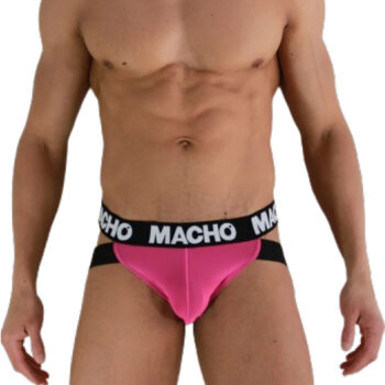 MACHO - MX28FA JOCK ROSE FLUO L-MACHO UNDERWEAR-sextoys-lingerie-bdsm-hygiène-sexshop