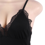 SUBBLIME – TEDDY DÉTAIL DENTELLE FLORALE NOIR L/XL