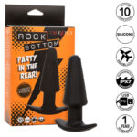 CALEXOTICS - ROCK BOTTOM TAPERED ANAL PLUG 10 VIBRATIONS SILICONE NOIR-CALEXOTICS-sextoys-lingerie-bdsm-hygiène-sexshop