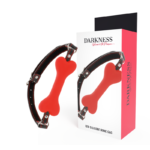 DARKNESS - BÂILLON EN SILICONE À OS ROUGE-DARKNESS BONDAGE-sextoys-lingerie-bdsm-hygiène-sexshop