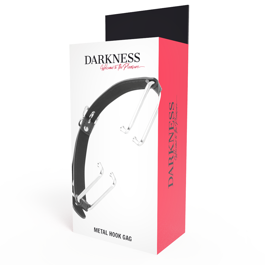 DARKNESS - GAG AVEC CROCHET NOIR DARKNESS - GAG AVEC CROCHET NOIR-DARKNESS BONDAGE-sextoys-lingerie-bdsm-hygiène-sexshop