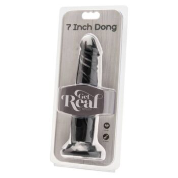 GET REAL - DONG 18 CM NOIR-GET REAL-sextoys-lingerie-bdsm-hygiène-sexshop